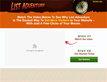 Tablet Screenshot of listadventure.com